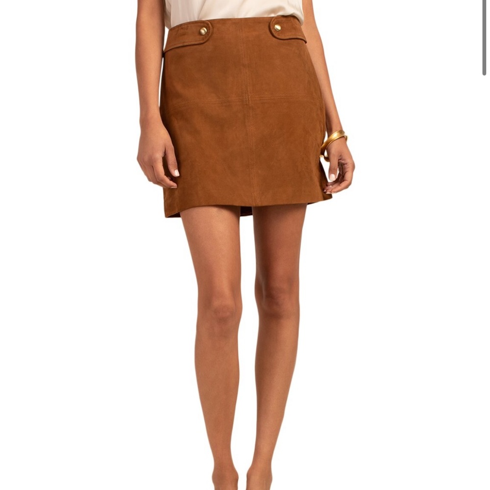 NEW NWT Trina Turk Riya Goat Suede Skirt
